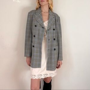 Vintage 80s Plaid Blazer